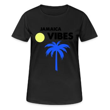 Ambiance jamaïcaine - T-shirt respirant Femme - noir - Devant - AI Model Female 172 light (172cm)