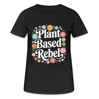 Végétarien Végétalien Végétarien Végétarien - T-shirt respirant Femme - noir - Devant - AI Model Female 172 light (172cm)
