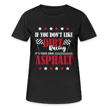 Course sur piste de terre battue - T-shirt respirant Femme - noir - Devant - AI Model Female 172 light (172cm)