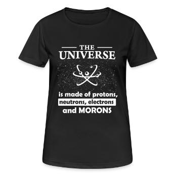 The Universe - Frauen T-Shirt atmungsaktiv - Schwarz - Vorne - AI Model Female 172 light (172cm)