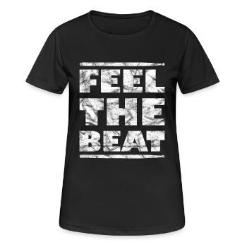 Vintage Feel the beat Baguettes - T-shirt respirant Femme - noir - Devant - AI Model Female 172 light (172cm)