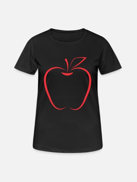 Apple Outlines - Women's Breathable T-Shirt - black