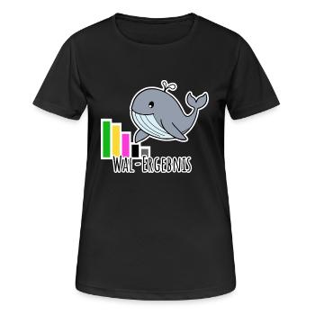 The little whale presents the election result - Women's Breathable T-Shirt - black - Front - AI Model Female 172 light (172cm)