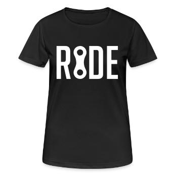 RIDE Bicycle Bike Chain - Women's Breathable T-Shirt - black - Front - AI Model Female 172 light (172cm)
