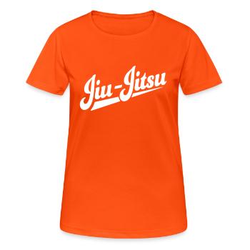 Jiu-Jitsu - Frauen T-Shirt atmungsaktiv - Neonorange - Vorne - AI Model Female 172 dark (172cm)