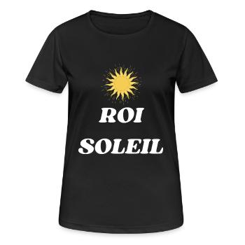 ROI SOLEIL LOUIS XIV - T-shirt respirant Femme - noir - Devant - AI Model Female 172 light (172cm)