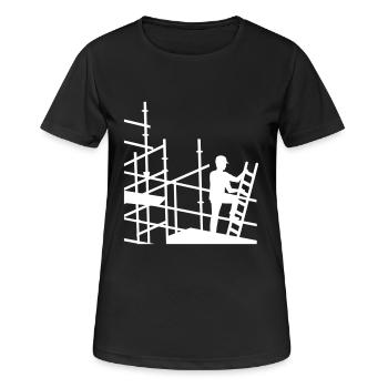 Monteur d'échafaudages - T-shirt respirant Femme - noir - Devant - AI Model Female 172 light (172cm)