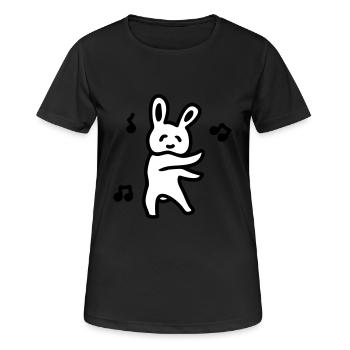 Lapin Partie - T-shirt respirant Femme - noir - Devant - AI Model Female 172 light (172cm)