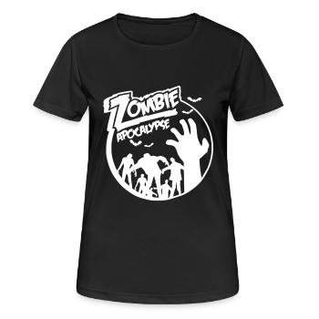 apocalypse zombie - cadeau - morts-vivant - - T-shirt respirant Femme - noir - Devant - AI Model Female 172 light (172cm)