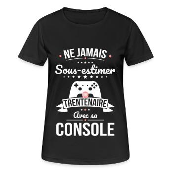 Sous-estimer une trentenaire avec sa console - T-shirt respirant Femme - noir - Devant - AI Model Female 172 light (172cm)