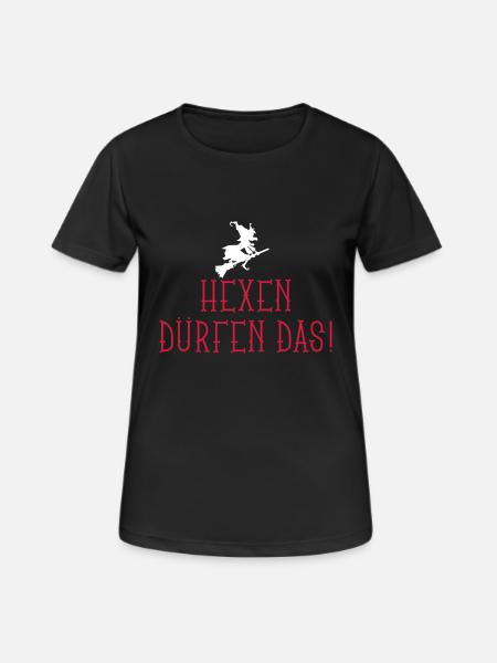 hexen_duerfen_das_12_2016_02_2c - Frauen T-Shirt atmungsaktiv - Schwarz