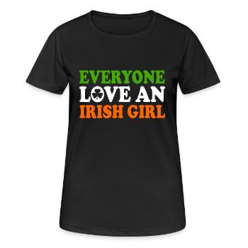 everyone loves an irish girl - Women's Breathable T-Shirt - black - Front - AI Model Female 172 light (172cm)