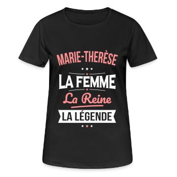Marie-Thérèse - La Femme - La Reine - La Légende - T-shirt respirant Femme - noir - Devant - AI Model Female 172 light (172cm)