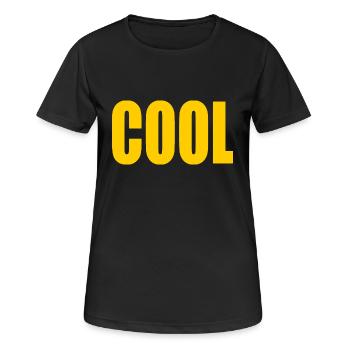 Cool - Frauen T-Shirt atmungsaktiv - Schwarz - Vorne - AI Model Female 172 light (172cm)