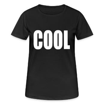 Cool - Frauen T-Shirt atmungsaktiv - Schwarz - Vorne - AI Model Female 172 light (172cm)
