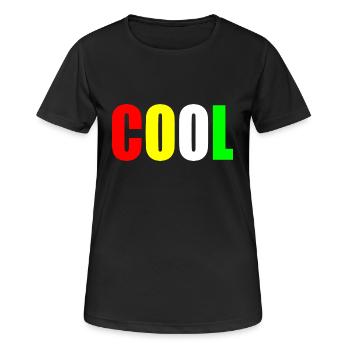 Cool - Frauen T-Shirt atmungsaktiv - Schwarz - Vorne - AI Model Female 172 light (172cm)