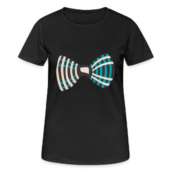 noeud papillon 904_k - T-shirt respirant Femme - noir - Devant - AI Model Female 172 light (172cm)