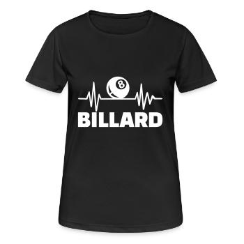 Billard - Frauen T-Shirt atmungsaktiv - Schwarz - Vorne - AI Model Female 172 light (172cm)