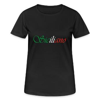 Siciliano - T-shirt respirant Femme - noir - Devant - AI Model Female 172 light (172cm)