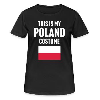 C’est mon costume de Pologne - T-shirt respirant Femme - noir - Devant - AI Model Female 172 light (172cm)