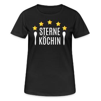 Beste Köchin Mama Oma Sterneköchin 5 Sterne Küche - Frauen T-Shirt atmungsaktiv - Schwarz - Vorne - AI Model Female 172 light (172cm)