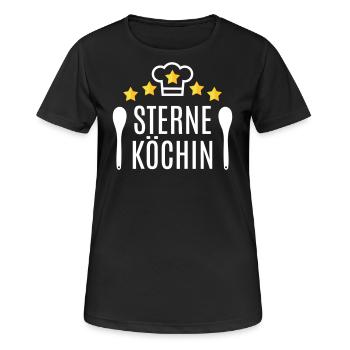 Beste Köchin Mama Oma Sterneköchin 5 Sterne Küche - Frauen T-Shirt atmungsaktiv - Schwarz - Vorne - AI Model Female 172 light (172cm)