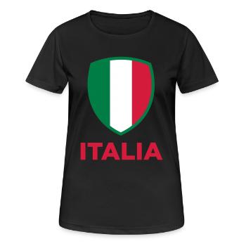 National flag of Italy - Women's Breathable T-Shirt - black - Front - AI Model Female 172 light (172cm)