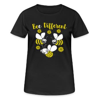 Bee différent - T-shirt respirant Femme - noir - Devant - AI Model Female 172 light (172cm)