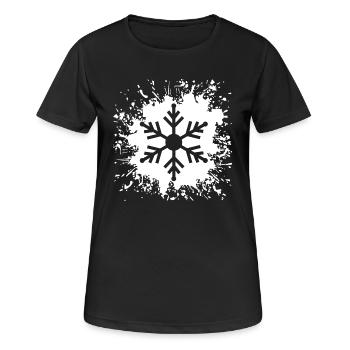 Cristal de glace de flocon de neige flocon de neige splash3 - T-shirt respirant Femme - noir - Devant - AI Model Female 172 light (172cm)