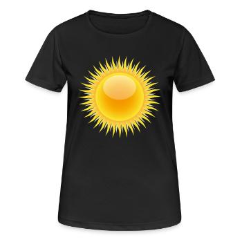 soleil arc-en-ciel nuages soleil météo cloud50 - T-shirt respirant Femme - noir - Devant - AI Model Female 172 light (172cm)