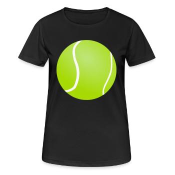 Tennis Ball - Frauen T-Shirt atmungsaktiv - Schwarz - Vorne - AI Model Female 172 light (172cm)