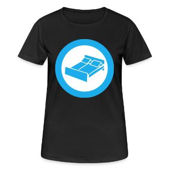 bett bed schlafen schlafzimmer sleeping room63 - Frauen T-Shirt atmungsaktiv - Schwarz - Vorne - AI Model Female 172 light (172cm)