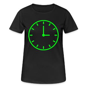 clock time clock time hourglass hourglass60 - Women's Breathable T-Shirt - black - Front - AI Model Female 172 light (172cm)