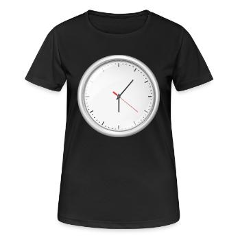 clock time clock time hourglass hourglass88 - Women's Breathable T-Shirt - black - Front - AI Model Female 172 light (172cm)