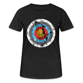 Archery Target Compound Bow Gift - Women's Breathable T-Shirt - black - Front - AI Model Female 172 light (172cm)