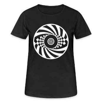 Tekno 23 Spiral Circle - Women's Breathable T-Shirt - black - Front - AI Model Female 172 light (172cm)
