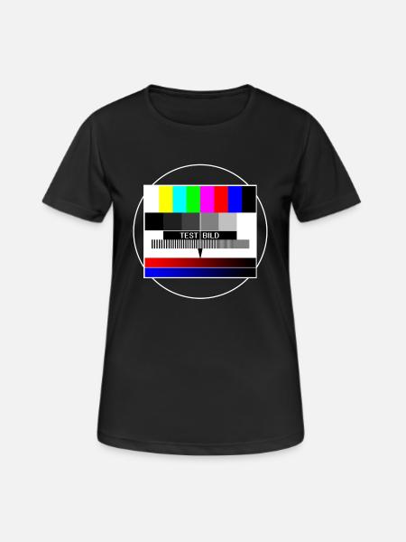 tv-testbild - Women's Breathable T-Shirt - black