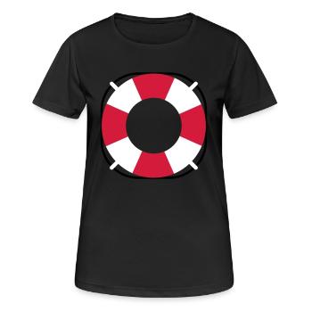 Treetanic Rettungsring - Frauen T-Shirt atmungsaktiv - Schwarz - Vorne - AI Model Female 172 light (172cm)