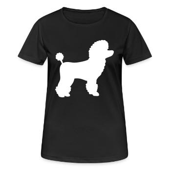 Pudel Geschenk - Frauen T-Shirt atmungsaktiv - Schwarz - Vorne - AI Model Female 172 light (172cm)