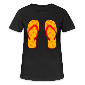 beach strand summer sommer vacation urlaub131 - Frauen T-Shirt atmungsaktiv - Schwarz - Vorne - AI Model Female 172 light (172cm)