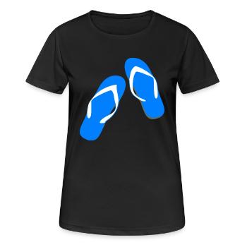 beach strand summer sommer vacation urlaub300 - Frauen T-Shirt atmungsaktiv - Schwarz - Vorne - AI Model Female 172 light (172cm)