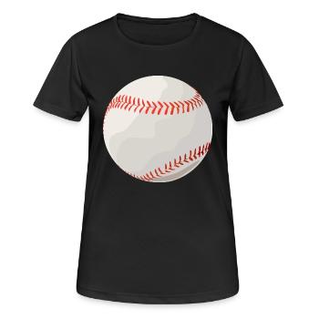 Baseball Ball Handschuh Spieler Amerika Geschenk - Frauen T-Shirt atmungsaktiv - Schwarz - Vorne - AI Model Female 172 light (172cm)