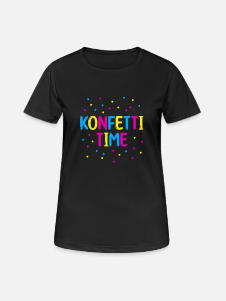 Konfetti time - Frauen T-Shirt atmungsaktiv - Schwarz