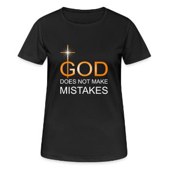 Dieu ne fait pas d’erreurs - T-shirt respirant Femme - noir - Devant - AI Model Female 172 light (172cm)