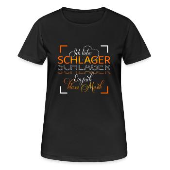 J’adore Schlager - T-shirt respirant Femme - noir - Devant - AI Model Female 172 light (172cm)