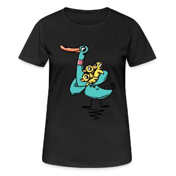 Mamma - Frauen T-Shirt atmungsaktiv - Schwarz - Vorne - AI Model Female 172 light (172cm)