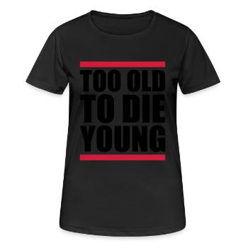 Conception trop ancienne - T-shirt respirant Femme - noir - Devant - AI Model Female 172 light (172cm)