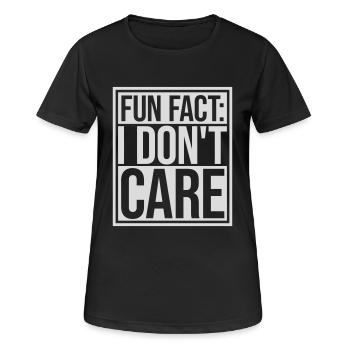 Je me fiche des faits - T-shirt respirant Femme - noir - Devant - AI Model Female 172 light (172cm)