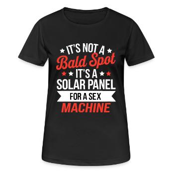 Es ist keine kahle Stelle, es ist ein Solarpanel - Frauen T-Shirt atmungsaktiv - Schwarz - Vorne - AI Model Female 172 light (172cm)