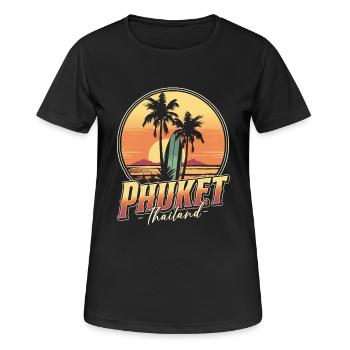 Phuket Thailand - Frauen T-Shirt atmungsaktiv - Schwarz - Vorne - AI Model Female 172 light (172cm)